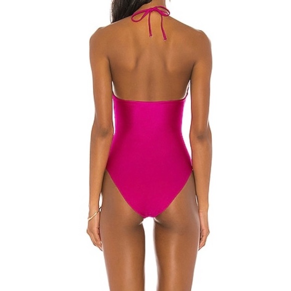 Lovers & Friends Aliah one piece swimsuit in hot magenta small - Picture 3 of 5